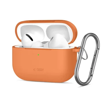 Tech-Protect Silicone Hook Case for AirPods Pro with Carabiner - Orange