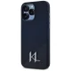 Karl Lagerfeld dėklas iPhone 15 Pro Max, Silicone Shadow Metal Initial MagSafe, juodas