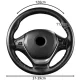 Xtrobb 25304 Sew-On Eco-Leather Steering Wheel Cover, 37-39 cm, Black