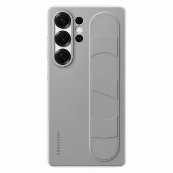 Originalus Samsung Galaxy S25 Ultra dėklas Standing Grip Cover, pilkas