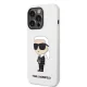Karl Lagerfeld Silicone Ikonik dėklas skirtas iPhone 14 Pro, baltas