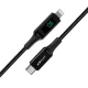 Acefast C6-01 USB-C to Lightning Cable with LED Display, 1.2m, 30W, Black