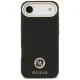 Dėklas Guess Grained Strass Logo MagSafe, skirtas iPhone Air, juodas