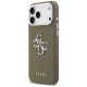 Guess Grained Big 4G Classic Logo dėklas iPhone 17 Pro Max, rudas