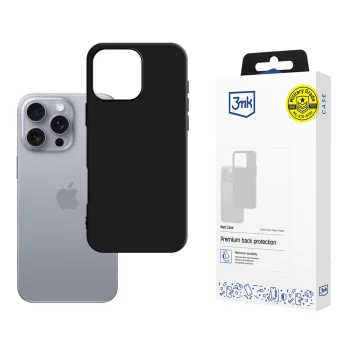 Dėklas 3mk Matt Case skirtas iPhone 16 Pro, matinis juodas