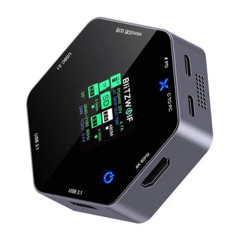 Daugiafunkcinė stotelė Blitzwolf BW-TH16 8-in-1 su LCD ekranu ir 100W PD