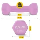 4Fizjo 1438 Cast Iron Dumbbell Set with Stand, 7 kg