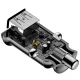Baseus Grain Automobilinis įkroviklis 2x USB 3.1A, Juodas