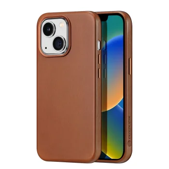 Dux Ducis Naples odinis dėklas iPhone 14 Plus su MagSafe, rudas