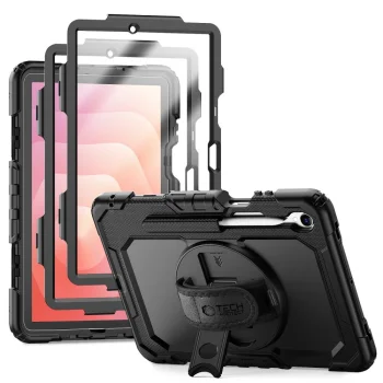Tech-Protect Solid planšetinio kompiuterio dėklas Samsung Galaxy Tab S11 11.0, Juodas