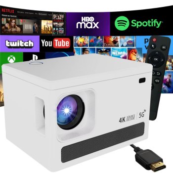 Išmanusis vaizdo projektorius X6 4K Android TV 11.0 WiFi Bluetooth LCD