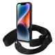 Karl Lagerfeld Color Stripes Strap dėklas iPhone 14 Pro telefonui, rožinis