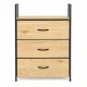 ModernHome spintelė su 3 medžiaginiais stalčiais, lofto stiliaus, 59 cm