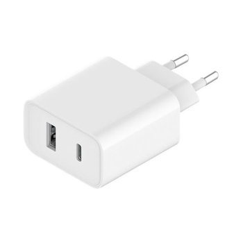 Sieninis įkroviklis Xiaomi Travel Charger Combo USB-A/USB-C 33W PD, baltas (BHR4996GL)