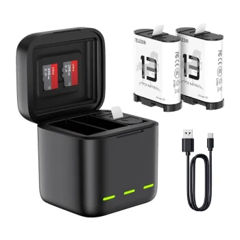 Trijų kanalų akumuliatorių įkroviklis GoPro Hero 13 Black Telesin S0-BCG-10-TGP
