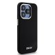 DKNY Liquid Silicone dėklas Apple iPhone 15 Pro su MagSafe, juodas