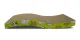 Gulsčias kartoninis draskyklė-gultas katėms, 43 cm