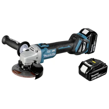 Akumuliatorinis kampinis šlifuoklis Makita DGA513RTJ, 18 V, 125 mm, 2x 5.0 Ah