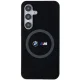 BMW M silikoninis dėklas su MagSafe „Samsung Galaxy S24“ telefonui, juodas