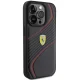 Ferrari dėklas iPhone 15 Pro telefonui Twist Metal Logo, juodas