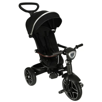Triratukas-vežimėlis Ikonka TRIKE FIX Elite 2-in-1, juodas