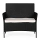 Dvivietė sodo sofa su pagalvėle MultiGarden 144659, juoda