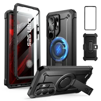 Dėklas Supcase Unicorn Beetle Pro Mag, skirtas Samsung Galaxy S26 Ultra, juodas