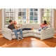 Pripučiama kampinė sofa INTEX 68575-66640 su elektriniu siurbliu, 257 x 203 x 76 cm