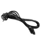 Maitinimo laidas Maclean MCTV-857, 3-pin dobilas, EU, 1.5m, juodas