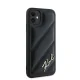 Karl Lagerfeld dėklas iPhone 11 / XR Diagonal Quilted Script, juodas