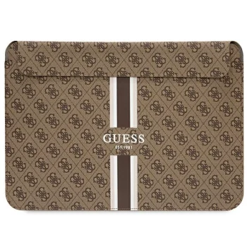 Guess 4G Printed Stripes nešiojamojo kompiuterio dėklas 16", rudas