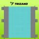Trizand paplūdimio ir pikniko kilimėlis 208x208 cm, pilkas / mėlynas