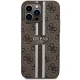 Guess iPhone 15 Pro Max Case 4G Printed Stripes MagSafe, Brown