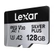 Atminties kortelė Lexar High-Performance Silver Plus microSDXC 128 GB + SD adapteris
