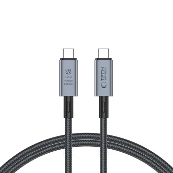 Tech-Protect UltraBoost Max USB-C 4.0 laidas 240W 8K 40Gbps 1m, pilkas
