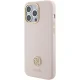 Guess dėklas iPhone 15 Pro Max telefonui Silicone Logo Strass 4G, rožinis