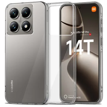 Apsauginis dėklas Xiaomi 14T Pro Tech-Protect FlexAir Hybrid, skaidrus