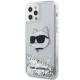 Karl Lagerfeld dėklas iPhone 12 / 12 Pro telefonui KLHCP12MLNHCCS, sidabrinis