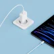 Cuktech HA716C 20W USB-C GaN sieninis įkroviklis baltas