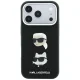 Karl Lagerfeld Saffiano dėklas telefonui iPhone 18 Pro / 17 Pro, Karl & Choupette, juodas