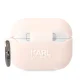 Karl Lagerfeld KLAPRUNIKP Silicone Karl Head 3D AirPods Pro dėklas, rožinis