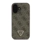 „Guess“ atverčiamas dėklas „iPhone 16“ su dirželiu, rudas