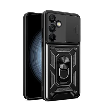 Samsung Galaxy A26 (SM-A266E/DS) Armor Guard TPU Hybrid Camshield Case Cover, Black