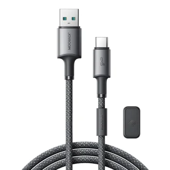 Joyroom S-A50 USB-A to USB-C Cable with Magnetic Organizer, 3A, 1.2m, Gray