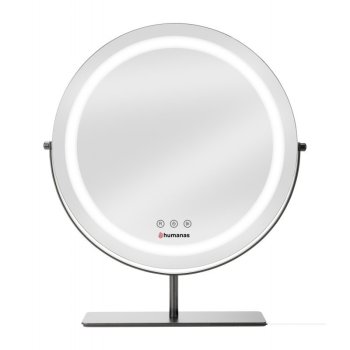 Humanas HS-HM Scarlet makiažo veidrodis su LED apšvietimu, juodas