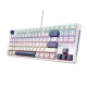 Laidinė mechaninė žaidimų klaviatūra Machenike K500B-B87, Red Switch, balta