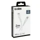 Sbs USB-C – „Lightning“ laidas MFi, 2 m, baltas