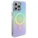 Guess IML Iridescent MagSafe dėklas telefonui iPhone 15 Pro, turkio