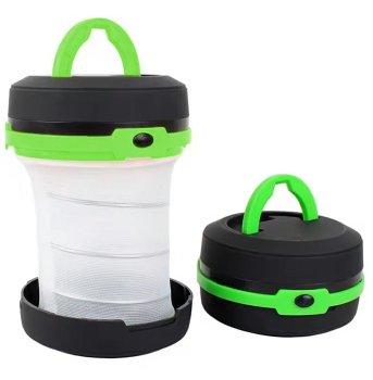 Collapsible LED Camping Lantern ZD128, Black/Green