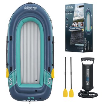 Pripučiama valtis Bestway Hydro-Force Trek X3 su irklais ir pompa, 294 x 137 cm
